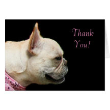 Thank You French Bulldog greeting card