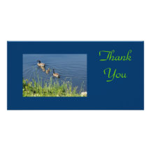 Thank You Geese Family Photo Card Template