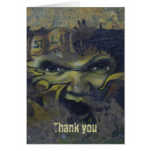 Thank you - graffiti greeting card