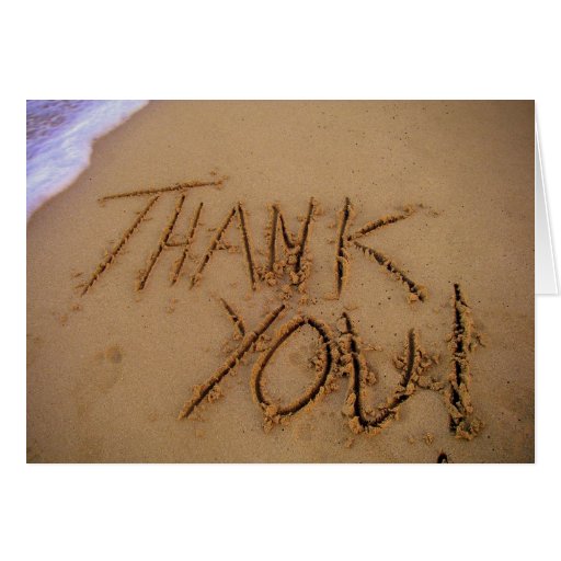 Thank You in sand Card