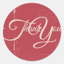 Thank You Label Seal - Wedding Blue Round Sticker