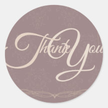Thank You Label Seal - Wedding Purple Stickers