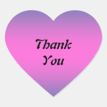 Thank You Love heart sticker