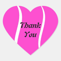 Thank You Love heart sticker