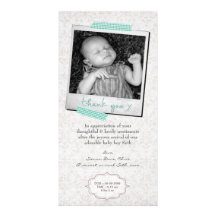 Thank You Note Baby Boy Announcement Template Personalized Photo Card