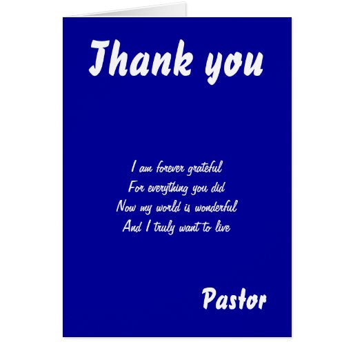 Thank You Pastor Quotes Thank you pastor greeting cards on zazzle.co ... Thank You Pastor Quotes Thank you pastor greeting cards on zazzle.co ...
