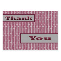 Thank You pink Business Card