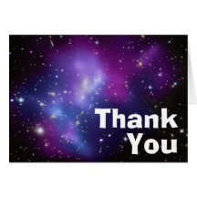 Thank You Purple Galaxy Cluster Card