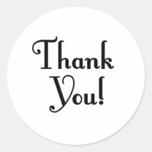 Thank You Round Sticker