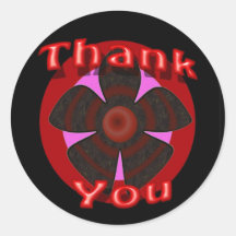 thank you round sticker