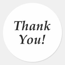 Thank You Round Sticker