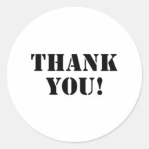 Thank You Round Stickers