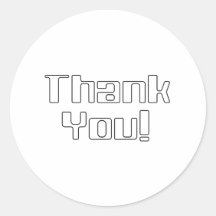 Thank You Round Stickers
