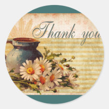 Thank You Round Stickers