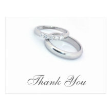 Thank You/Silver Wedding Bands Postcard