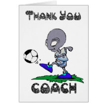 Thank you Soccer Coach, Football Coach Card