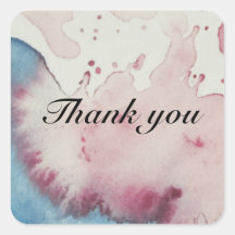 Thank you square stickers