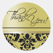 Thank You Sticker (Chaucer/golden black)