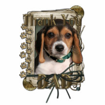 Thank You - Stone Paws - Beagle Puppy - Dad Photo Cutout