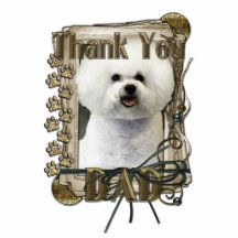 Thank You - Stone Paws - Bichon Frise - Dad Acrylic Cut Outs