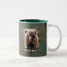 Thank You - Stone Paws - Poodle - Chocolate Coffee Mugs