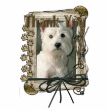 Thank You - Stone Paws - West Highland Terrier Acrylic Cut Out