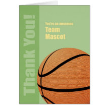 Thank You Team Mascot Greeting Card
