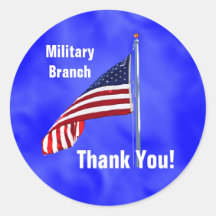 Thank You to Troops Sticker