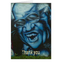 Thank you - vampire grunge graffiti card