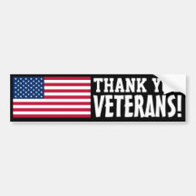 Thank You Veterans! Bumper Stickers