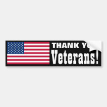 Thank You Veterans! Bumper Stickers