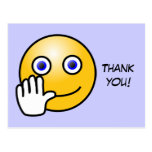 Thank you! Waving emoticon Postcard