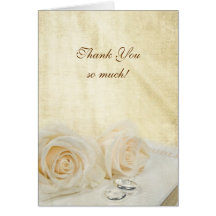 Thank You Wedding Roses Card