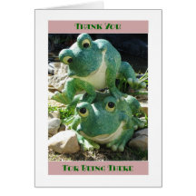 THANKFUL LEAP FROGS note card
