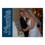 Thanks Chalk Lines Thank You Notecard (Navy Blue)