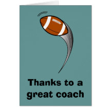 Thanks to a Great Football Coach Greeting Card