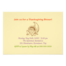 Thanksgiving Cornucopia Personalized Announcement