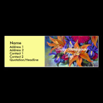 Thanksgiving Day Flowers & Pears Painting - Multi business cards