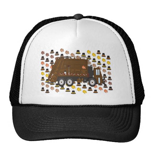 Thanksgiving Garbage Truck November Mesh Hats