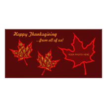 Thanksgiving Leaves Picture Card