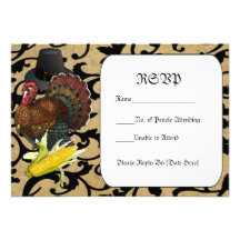 Thanksgiving RSVP Cards Personalized Invites