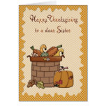 Thanksgiving Sister Greeting Cards