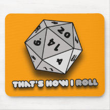 That's How I Roll d20 Mouse Mat