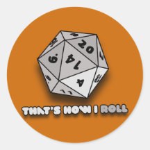 That's How I Roll d20 Stickers