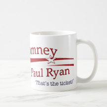That's the ticket! Romney & Ryan Coffee Mugs