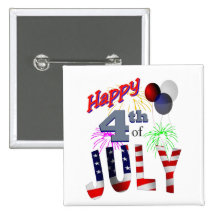The 4th of July, Day of Independence Pin