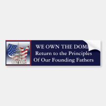 The 9-12 Project We Own the Dome! Bumper Sticker