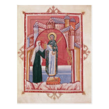 The Abbess Hilda offering Post Card
