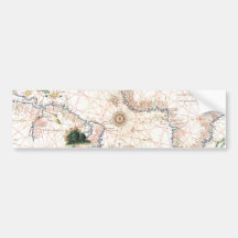 The Agnese Atlantic Chart Bumper Sticker
