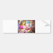 The angel of the sirloin quartz clock., An ange... Bumper Sticker